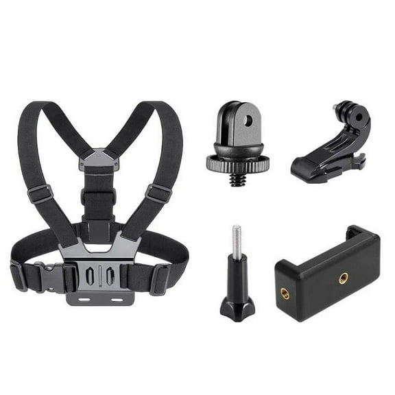 Amacok Chest Mount Harness for Action Camera & Phone, Adjustable Hand Free Chest Strap, Phone Chest Strap Mount Harness for Body Mount
