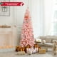 thumbnail image 5 of Árbol de Navidad Artificial Costway nevado 180 cm 460 Puntas ramas Base metálica Rosa, 5 of 10
