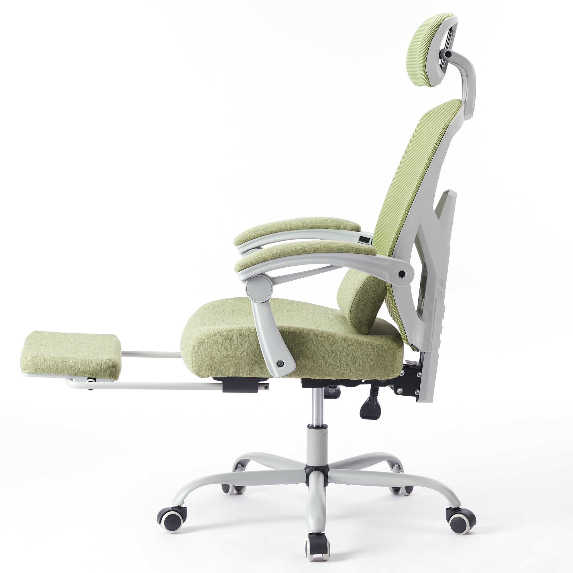 CONCETTA Ergonomic High Back Mesh Office Chair with Headrest, Footrest, Armrests for Adults, Green