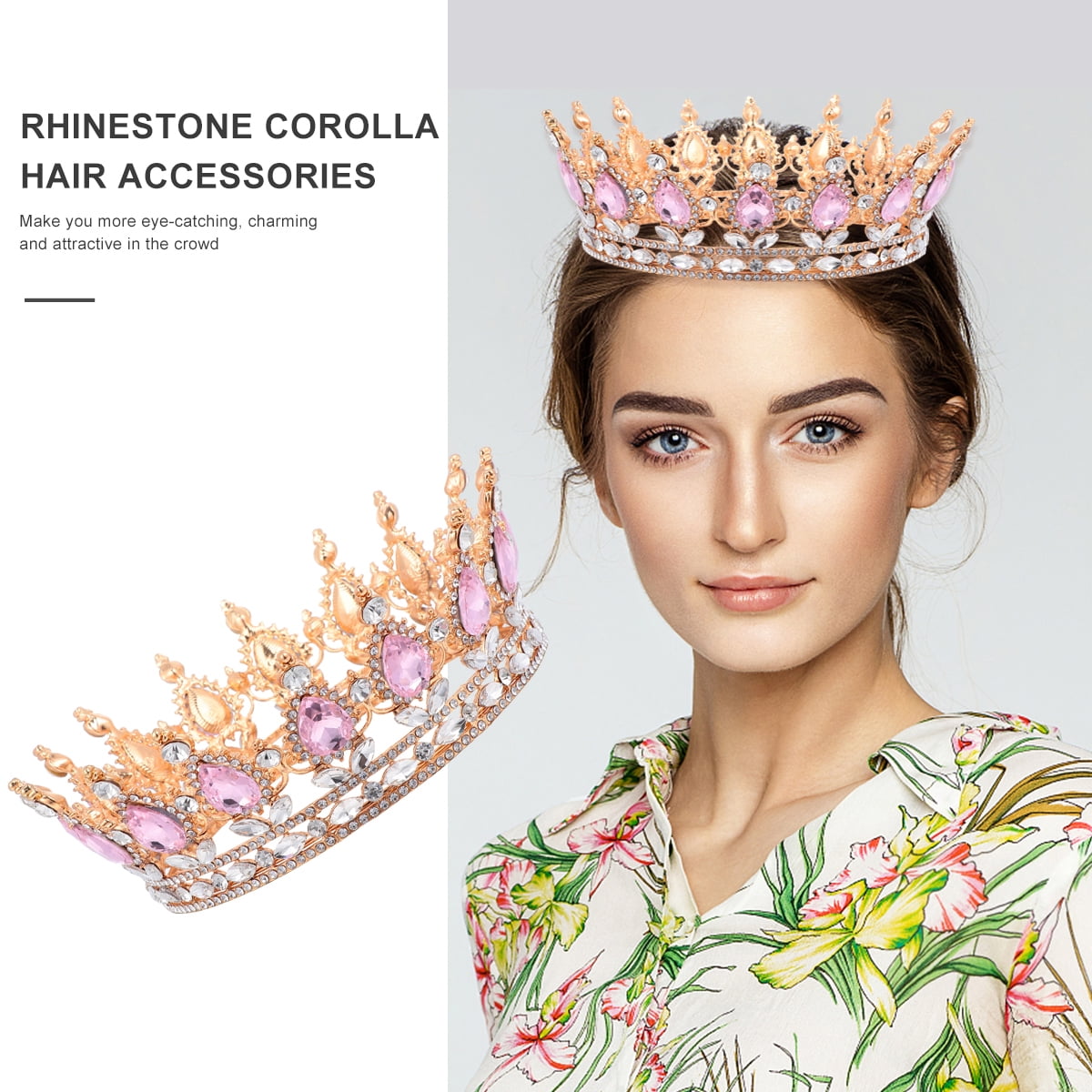 Delicate Women s Crown Vintage Bridal Rhinestone Tiara Party Hair Accessories Walmart