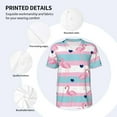 thumbnail image 4 of Balery Flamingo1 Baseball Jersey for Men Casual Button Down Shirts Short Sleeve Active Team Sports Uniform-Large, 4 of 9