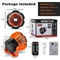 thumbnail image 3 of Ant Class Portable Camping Tent Fan with LED Lantern, Battery Powered Camping Fan with Stepless Speed Control for Fishing, Camping, Bedroom, 3 of 7