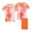 Orange, variant on Lndajk Children's Tie-Dye T-Shirt and Shorts Set Breathable and Comfortable Sportswear Blue 6 Years
