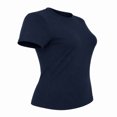 thumbnail image 3 of Playera Simply Basic para Mujer, Manga Corta Escote Redondo Marino Talla EG, 3 of 4