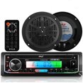 thumbnail image 1 of Kit de receptor estéreo y altavoz Bluetooth Marine 300W Pyle, 1 of 8