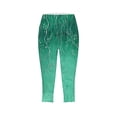 thumbnail image 3 of Womens Summer High Waisted Printing Capris Matching Slim Fitting Yoga Gym Pants, 3 of 8