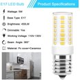 thumbnail image 3 of Paquete de 10 bombillas LED E17 regulables de 5 W para estufa de microondas, equivalente a 40 W incandescente, 6000 K luz blanca diurna, compatible con hornos de microondas Whirlpool Maytag GE Kenmor JAMW Sencillez, 3 of 5