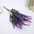 thumbnail image 4 of 40Cm Purple Provence Lavender Artificial Flowers Plastic Fake Plants Bridal Bouquet Indoor Outdoor Wedding Home Garden Decor, 4 of 9