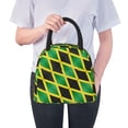 thumbnail image 4 of Lunch Tote Bag Jamaica Trendy Lightweight Reusable Stylish Bento Box for Adult Black, 4 of 7