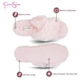 thumbnail image 3 of Jessica Simpson Womens Plush Cross Band Plush Memory Foam Slide Slipper, 3 of 9