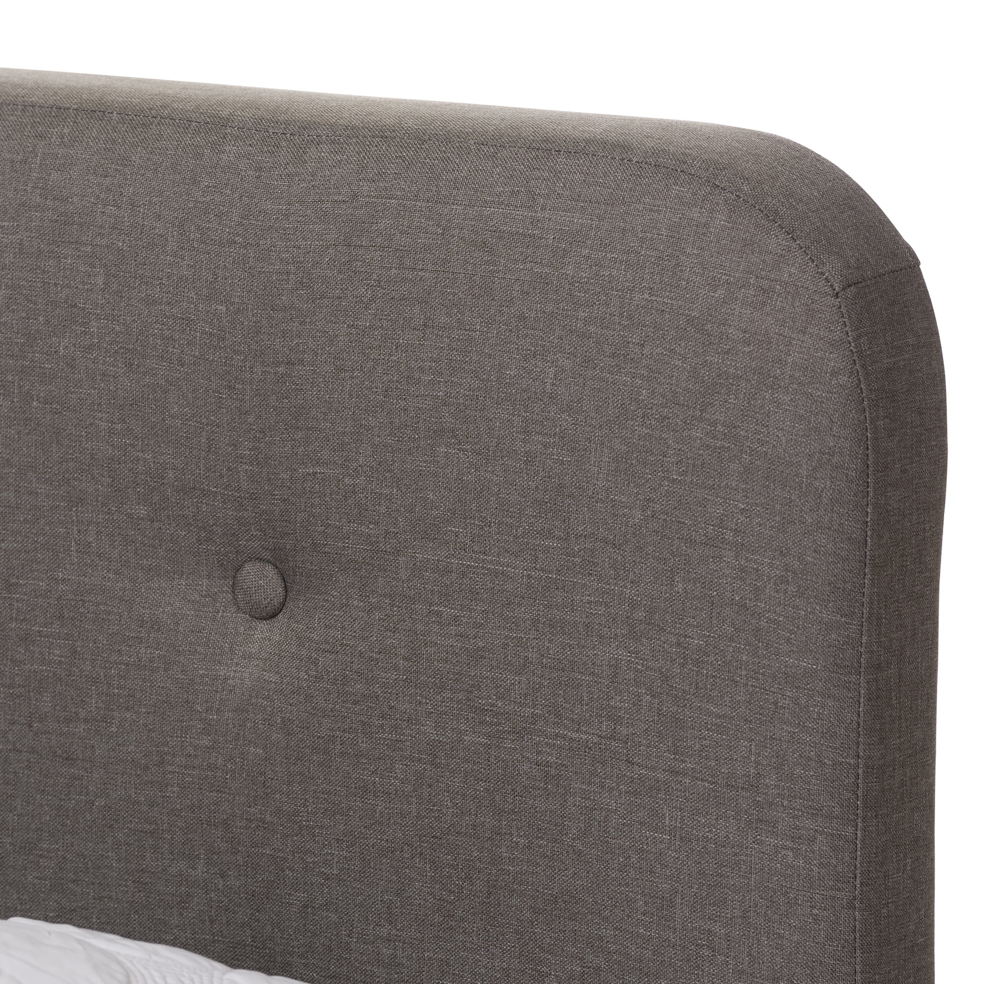 Baxton Studio Samson Mid-Century Fabric Upholstered Platform Bed, Multiple Sizes, Multiple Colors
