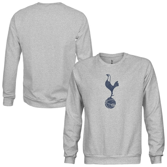 Men's-1863FC  Heather Gray Tottenham Hotspur Pullover Crewneck Sweatshirt