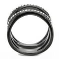 thumbnail image 3 of IP Light Black (IP Gun) Stainless Steel Ring with Top Grade Crystal in Clear for Women Clear Stone Color Style TK3689 Size 8, 3 of 6