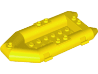 rubber raft with paddles yellow made of LEGO bricks Boat