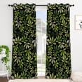 thumbnail image 3 of Tchckioa Modern Leaves Blackout Curtains,42x63 Inch Privacy Protection Grommet Drapes for Apartment,Set of 2, 3 of 6