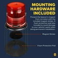 thumbnail image 6 of AURA 7" 12W LED Beacon Warning Strobe Light [SAE Class 1] [38 Flash/Rotate Patterns] [9' Cigarette Lighter Adapter] Warning Emergency Vehicle Lights for Cars & Trucks- Red, 6 of 8