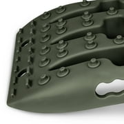X-BULL Traction Track Traction Boards Kits Recovery Track 2PCS Sand Mud Snow Track Tire Ladder 4WD Olive 2.0 with Leashes+Stickers