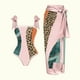 thumbnail image 1 of Trajes de baño de una pieza para mujer, moda para mujer, estampado retro, bikini ajustado, traje de baño de una pieza para mujer, traje de baño de gasa con sobrefalda, traje de baño para mujer, 1 of 8