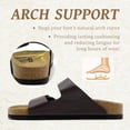 thumbnail image 2 of Mens Sandals, Arch Support Slides with Adjustable Buckle Straps Memory Foam Insole & Cork Footbed Slides for Men Footwear - Non-Slip Summer Sandals for Men & Lightweight Mens Slides, 2 of 5