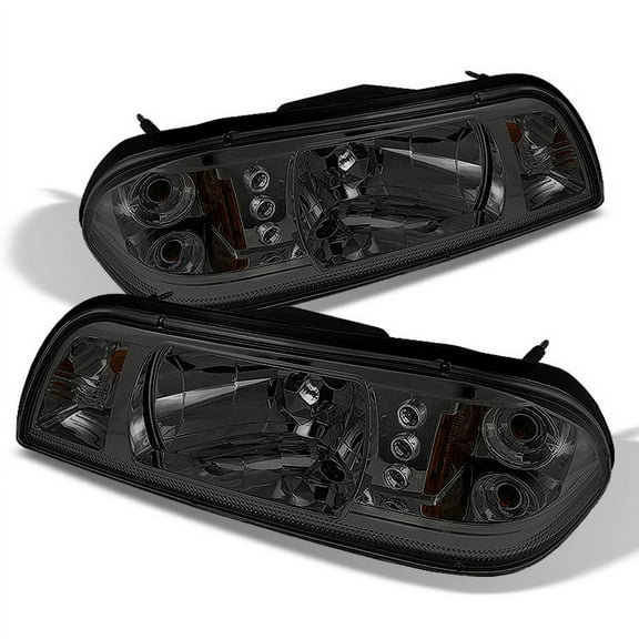 AKKON - For 87-93 Ford Mustang 1Pc Design Smoked Smoke LED Signal Headlights   Corner   Parking lamp Assembly