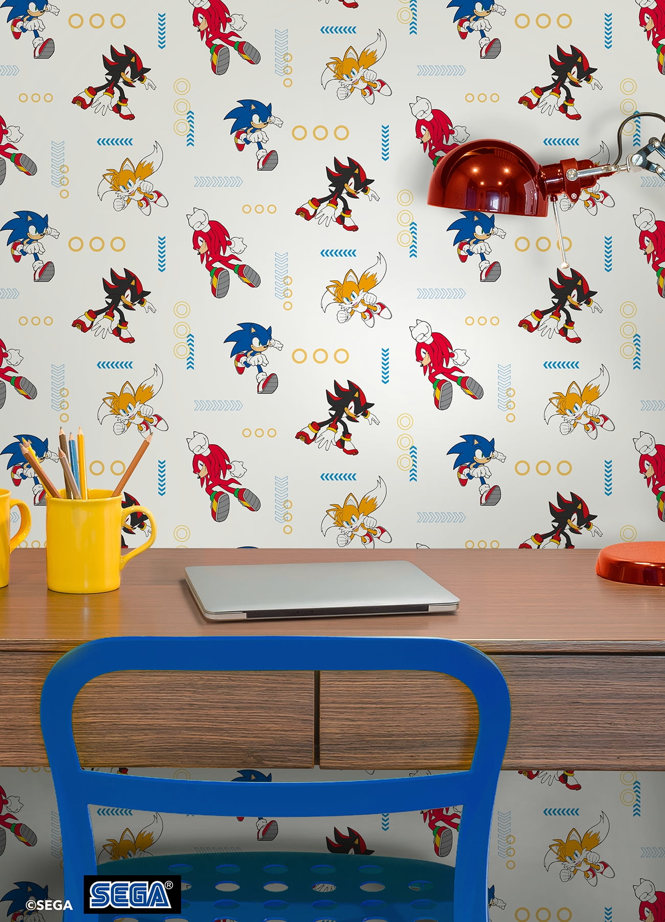 RoomMates Sonic The Hedgehog Let’s Roll Peel and Stick Wallpaper