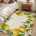 thumbnail image 4 of Summer Lemons Area Rugs 2.7'x5', Washable Small Throw Rugs for Kitchen Bedroom, Fruits White Flowers Vintage Rustic Indoor Outdoor Rug Non-Slip Low Pile Carpet Runner Reversible Floor Mats, 4 of 8