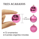 thumbnail image 2 of 72pzas Esferas Navideñas Decoración Navideña Árbol Xtellar rosa, 2 of 4