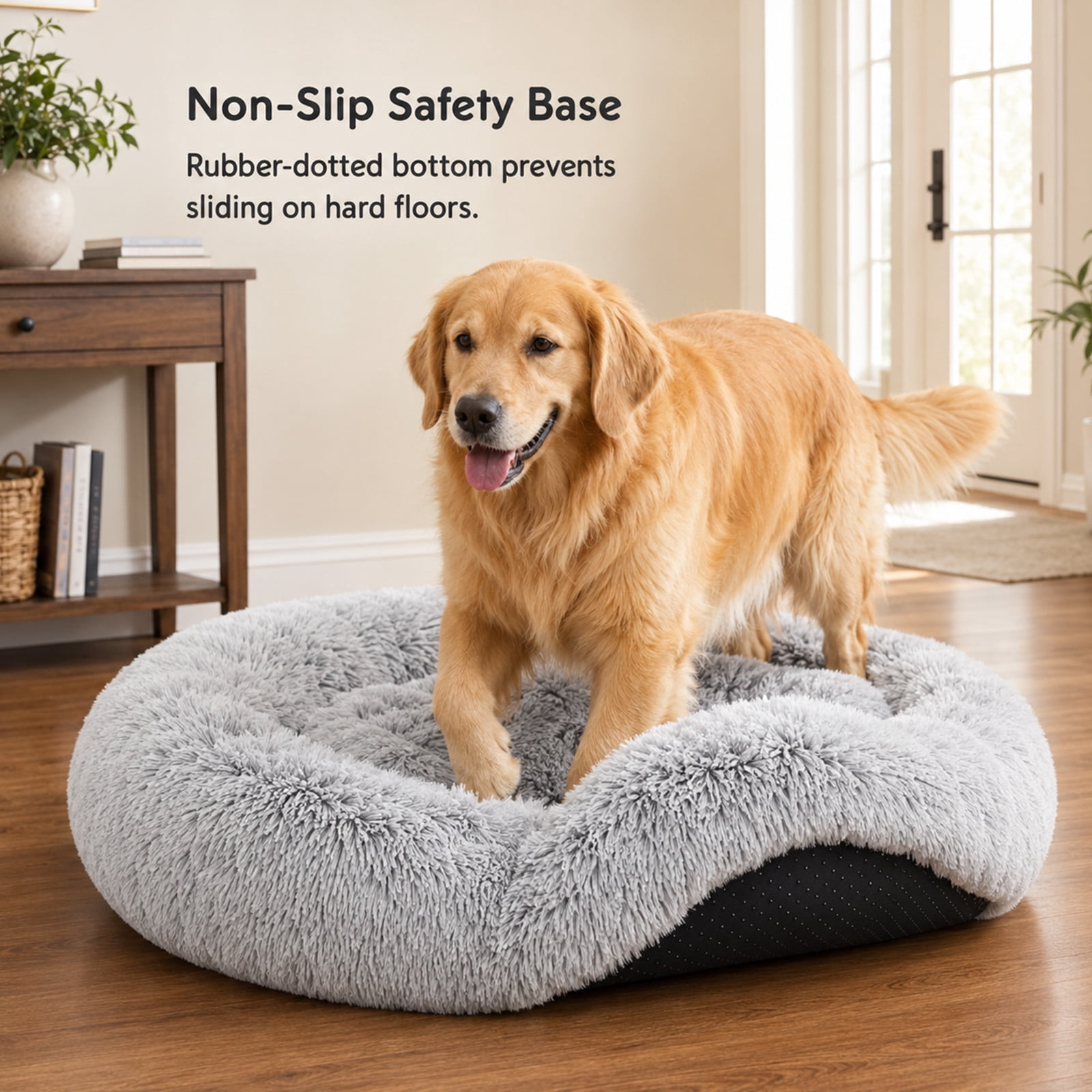 Alvantor 30''/36'' Dog Bed Comfortable Donut Cuddler Round Pet Beds Ultra Soft Washable Dog and Cat Cushion Bed, Fits up to 45 lbs/90 lbs Pets