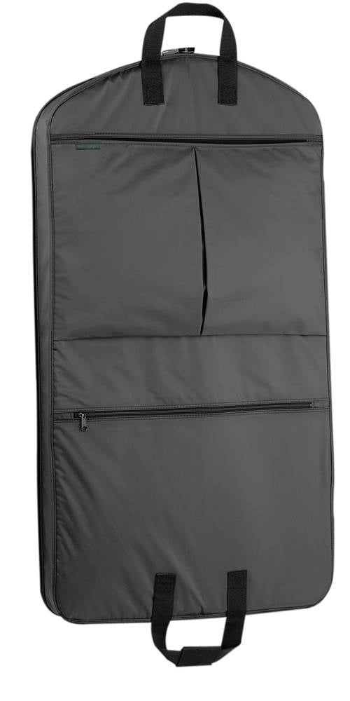 WallyBags - Garment Bag w 2 Pockets in Black (40 in.) - 0