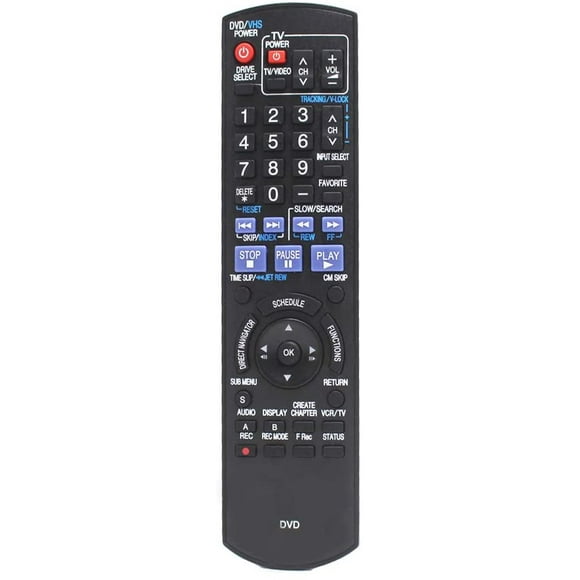 Replacement Remote Controller for Panasonic DMR-EZ48V DMR-EZ48K DMR-EZ48VE DMR-EZ485 DMR-EZ485V DMR-EZ485VK DVD