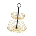thumbnail image 4 of Decoración del soporte de canasta de frutas de 2 niveles decoración del hogar de la instalación sólida de instalación simple de espacio desmontable Estilo B, 4 of 8