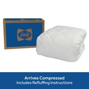 Sealy ® Luxury 100% Cotton Soft Top Mattress Pad, Queen - Fitted, High Loft