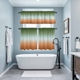 thumbnail image 6 of Sage Green Orange Gradient Curtain Tier and Valance Set 3 Piece, Modern Minimalist Style Ombre 3-inch Rod Pocket Window Tier Curtains Valance for Kitchen Living Room, 6 of 9
