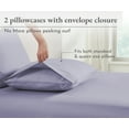 thumbnail image 3 of California Design Den Queen Pillow Cases Set of 2 - 100% Organic Cotton Pillow Cases - Lavender Mist, 3 of 8