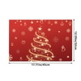 thumbnail image 4 of 1pc Christmas Snowflake Placemats for Christmas Decorations, Durable Beautiful Table Mats for Xmas Party Kitchen Dining Decoration 17.71x12.59 Inch Red, 4 of 6