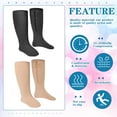 2 Pair Wide Plus Size Calf Compression Socks with Zipper for Overweight Women Men 15 to 25 MmHg
