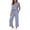 Light Blue, variant on mihongmao Womens Sweatsuits 2 Piece Set Women's Summer Comfortable Casual Sports Pleated V-neck Short Sleeved Pocket Pants Solid Color Set Khaki S