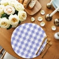 thumbnail image 2 of Round Placemats Purple Buffalo Check 15 inch Set of 6 Table Mats for Dining Table Watercolor Purple Plaid Heat Resistant Non-Slip Kitchen & Home Decorative Place Mat Set, 2 of 8