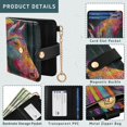 thumbnail image 5 of Small Wallet For Women Bifold Leather Pocket Coin Credit Card Holder With RFID Blocking Horse with Headdress, 5 of 6