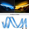 thumbnail image 1 of 2 Piezas LED DRL Coche Luz De Circulación Diurna Flexible Impermeable Tira Faros Delanteros Blanco Señal De Giro Amarillo Luces De Flujo Freno 12V huangjie unisex, 1 of 2