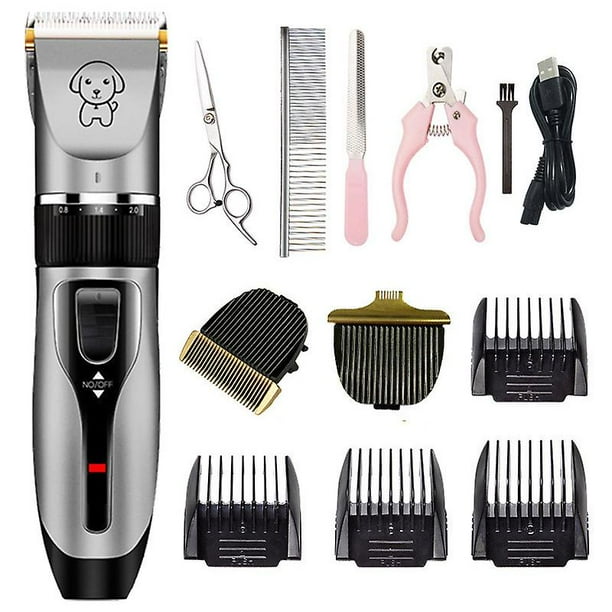 Professional Dog Clipper Cordless Electric Long Thick Hair Dog Clipper Grooming Kit Dog Shaver for Dogs Cat Pets -Set of 4