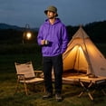 thumbnail image 6 of Mens Zip Up Hoodie Long Sleeve Fleece Casual Hooded Sweatshirts Athletic Full Zip Jacket with Pockets Purple XL, 6 of 7