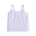 thumbnail image 7 of Wxirdiow Girls Sleeveless Undershirts Girls Undershirts Kids Camisole Cami with Adjustable Straps Athletic Ribbed Knit Tank Tops for Dance Yoga Light Purple Size,6-7 Years, 7 of 7