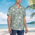 thumbnail image 2 of Lsque Retro Rooster4 pattern Hawaiian Shirt for Men, Unisex Summer Beach Casual Short Sleeve Button Down Shirts-, 2 of 9