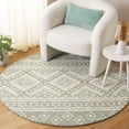 thumbnail image 2 of SAFAVIEH Micro-Loop Regis Geometric Area Rug, Sage/Ivory, 5' x 5' Round, 2 of 7