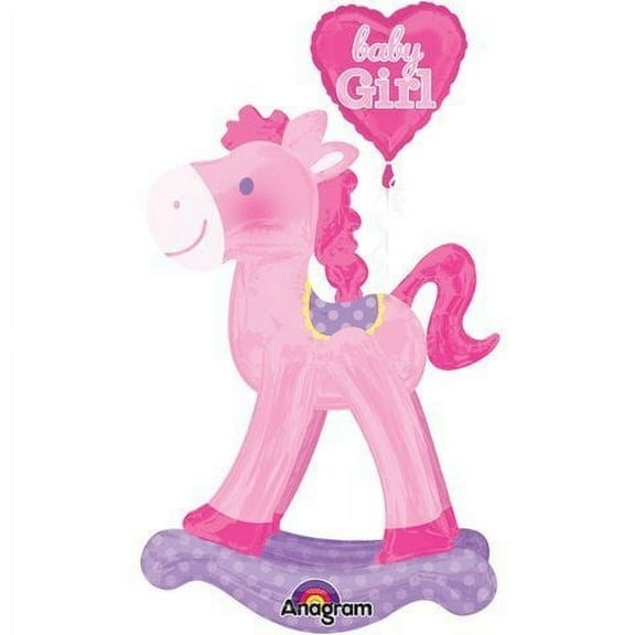 Anagram International Rocking Horse Air Walker, Pink