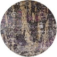 thumbnail image 1 of Ahgly Company Indoor Round Mid-Century Modern Black Eel Black Area Rugs, 4' Round, 1 of 1