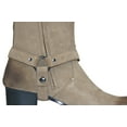 thumbnail image 5 of OSSTONE Dress Boots Chelsea Designer Boots for Men Zipper-up Leather Casual Heel Shoes JY002-Beige-Suede-Belt-7 Belt Suede Beige, 5 of 6