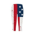 thumbnail image 6 of QATAINLAV American Flag Capri Leggings for Women Summer Casual Stretch Cropped Yoga Pants Independence Day Patriotic Bottom Tight 4th of July Outfits Multicolor XL, 6 of 8