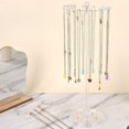thumbnail image 6 of YIMWNYI Rotating Acrylic Necklace Organizer with Hooks, Clear Jewelry Stand for Necklaces, Chains, Pendants, Bracelets, and Rings, 360° Rotating Display Tree Rack, 6 of 7